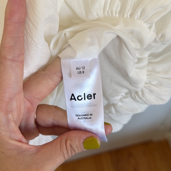 Acler White Ivory Pleated Folkestone Bubble Skirt Mini Dress - Picture 10 of 10